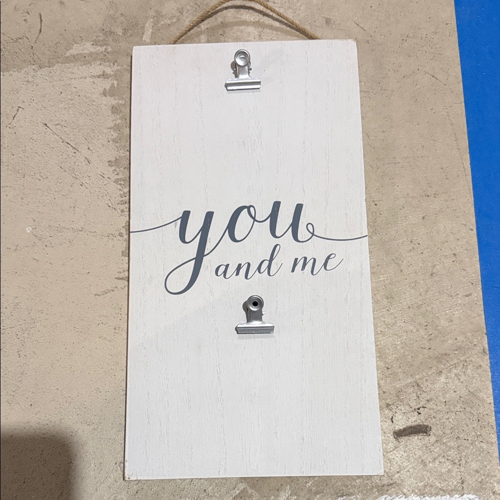 White and Gray 'You and Me' Wall Decor